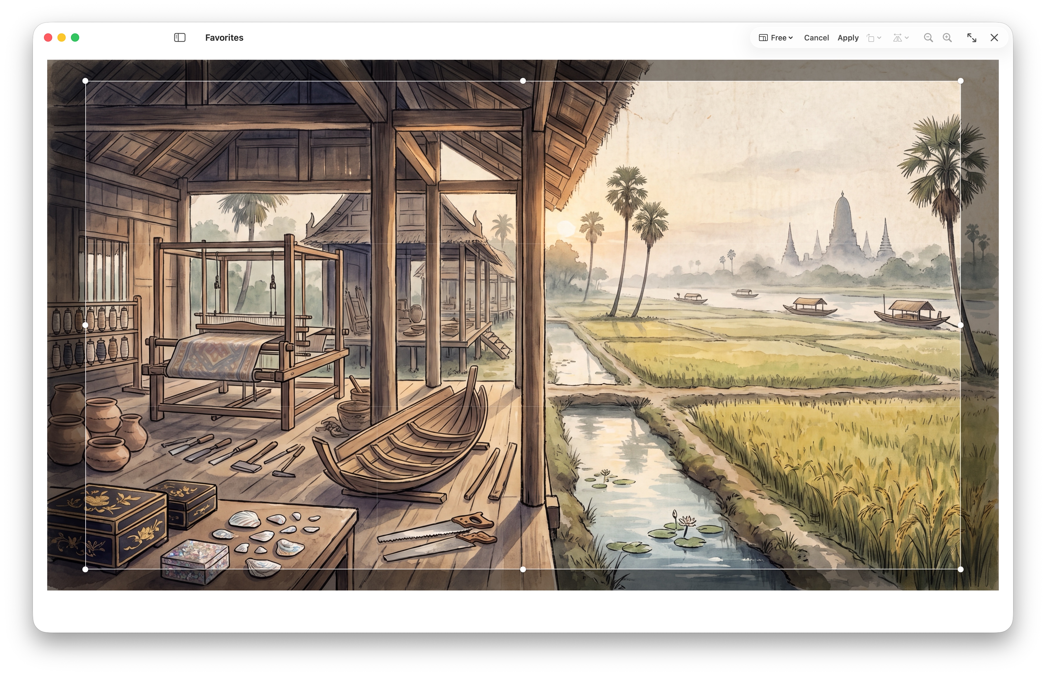 Flicksy image preview with native macOS crop controls